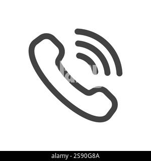 phone handles ringing icon flat vector illustration Stock Vector