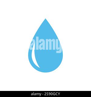 rain water droplet icon blue color vector illustration Stock Vector