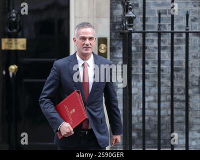 London, UK. 21 January, 2025. Peter Kyle MP, Secretary of State for Science, Innovation and Technology leaves No 10 Downing Street after the Cabinet meeting. Stock Photo