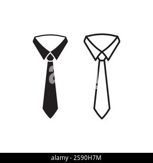 black and white tie symbol design vector illustration Stock Vector