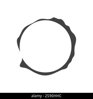 circle shape rounded brush element flat vector on white background Stock Vector