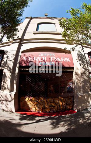 Vila de Gràcia, Carrer Torrijos, Cinemas Verdi, Barcelona, Spain Stock Photo