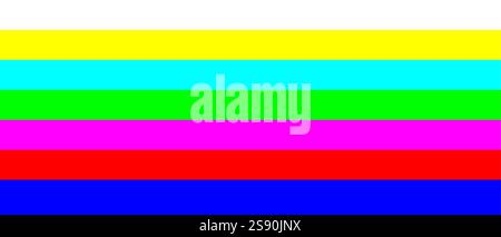 Abstract seamless pattern with bold horizontal stripes in primary colors Stock Vector