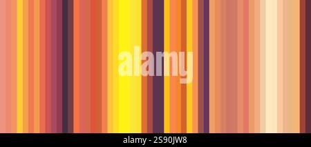Abstract seamless pattern with vertical stripes in warm colors. Perfect for backgrounds, textiles, and digital designs Stock Vector