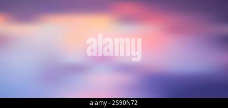 vector graphic illustration of a dreamy, blurred twilight sky gradient background featuring soft pastel hues of pink, purple, and blue Stock Vector