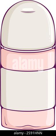Cosmetic roll-on antiperspirant deodorant bottle color Stock Vector