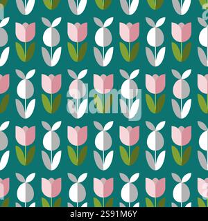 Geometric Easter Spring Holiday Seamless Pattern Stock Vector