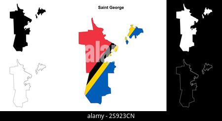 Saint George parish outline map set Stock Vector Image & Art - Alamy