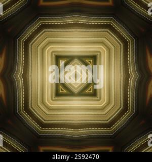 A unique kaleidoscope made from a photograph. Abstract kaleidoscope background. Beautiful psychedelic circular pattern. Multicolor geometric texture Stock Photo