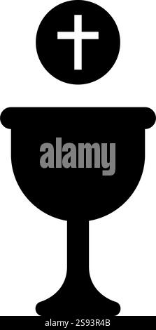 Corpus christi holy communion icon black color vector illustration image flat style simple Stock Vector