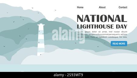 International maritime day. World Maritime Day banner, Ocean Day, vector illustration. Explore Nature Stock Vector