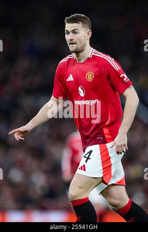 Manchester United defender Matthijs de Ligt (4) during the Leicester ...