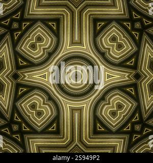 A unique kaleidoscope made from a photograph. Abstract kaleidoscope background. Beautiful psychedelic circular pattern. Multicolor geometric texture Stock Photo