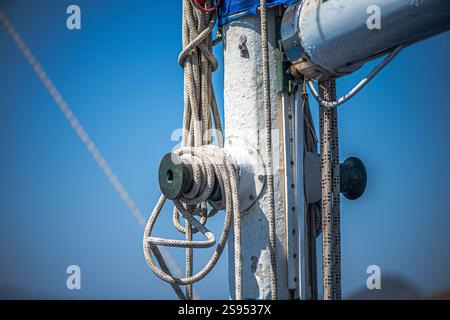 Sailing Precision: Ship Mast and Instruments Stock Photo - Alamy