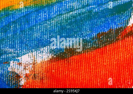 Contemporary abstract acrylic painting background. Hand painted texture. Acrylic paint on canvas. Abstract art background. Multicolored background. Stock Photo