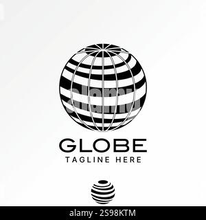 Logo design graphic concept creative premium vector stock image graphic unique swoosh cut circle globe earth world sphere planet explore orbit space Stock Vector