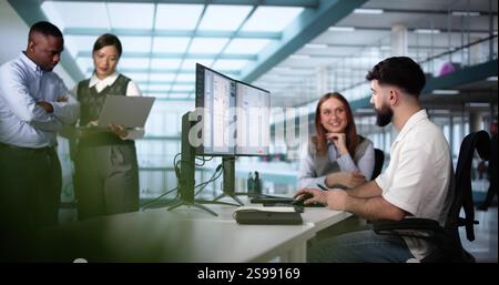Online Digital E Invoice Statement On Computer Stock Photo