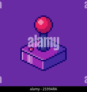 Pixel art Classic Arcade Joystick game asset design Stock Vector