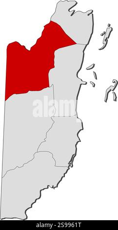 Map of Orange Walk, a province of Belize Stock Vector Image & Art - Alamy