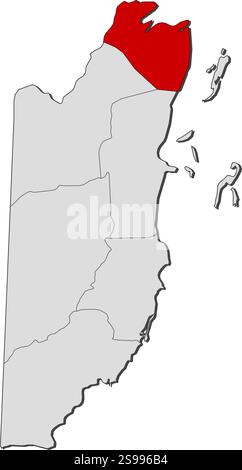 Map of Corozal, a province of Belize Stock Vector Image & Art - Alamy