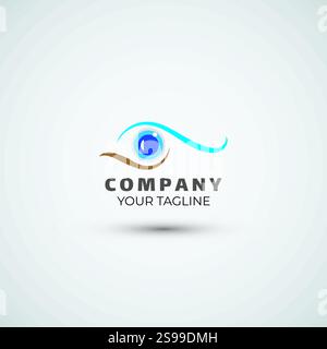 Eyes vision logo design template icon illustration Stock Vector