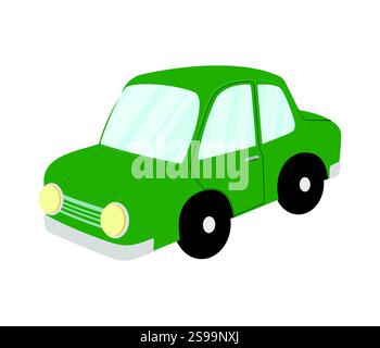 Vector modern cartoon car. Auto funny and cute Stock Vector