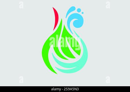Water Blob Logo Design Professional & Classic Stock Vector