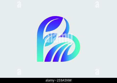B Logo Design Professional & Classic Stock Vector
