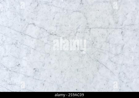 Natural pattern of marble white colour polished disc mineral. Super high resolution. Marble Bianco Carrara, St. Petersburg Stock Photo