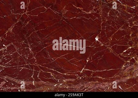 Natural pattern of marble red-brown colour polished disc mineral. Super high resolution red jasper, St. Petersburg Stock Photo