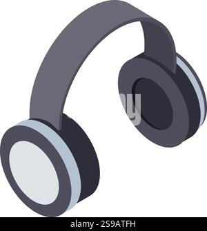 Stylish over ear wireless headphones featuring a minimalist design and comfortable padding. Ideal for music lovers and tech enthusiasts, offering a blend of form and function Stock Vector