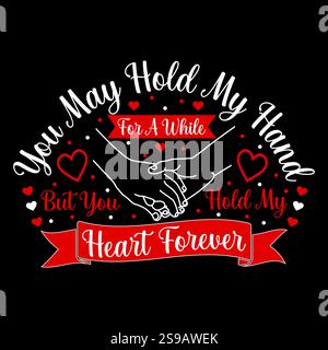 Valentine's day vector text typography design Stock Vector