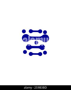 abstract molecule tech logo, blue Molecule logo, vector illustration Stock Vector