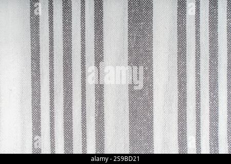 Background with white gray stripe fabric texture. A strict and laconic background with stripes of different widths. High quality photo Stock Photo