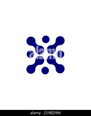 abstract molecule tech logo, blue Molecule logo, vector illustration Stock Vector