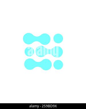 abstract molecule tech logo, blue Molecule logo, vector illustration Stock Vector