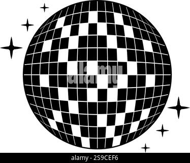 Disco Ball Digital EPS Vector File | High-Quality Party-Themed Graphics for Creative Designs and Retro-Inspired Projects Stock Vector