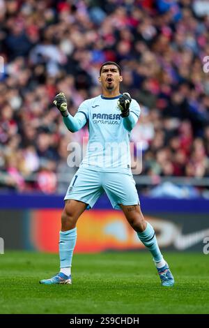Luiz Junior Of Villarreal CF During The Spanish La Liga Madrid Spain January 25 Luiz Lucio Junior Of Villarreal Cf During The La Liga Ea Sports Match Between Atletico De Madrid And Villarreal Cf At The Riyadh Air On January 25 2025 In Madrid Spain Photo By Qsp 2s9chdh 