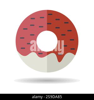 Donut vector icon. Fast food sign. Graph symbol for cooking web site and apps design, logo, app, UI Stock Vector