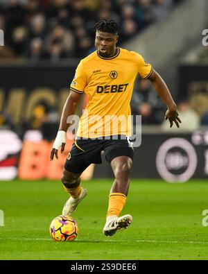 Wolverhampton Wanderers' Emmanuel Agbadou in action against Brighton ...