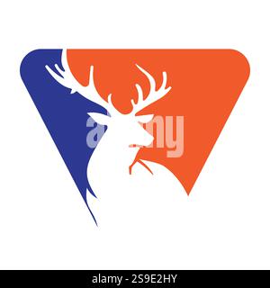 Initial Monogram Letter V Deer Logo Design Vector Template Stock Vector