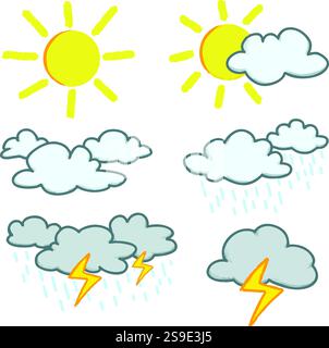 Weather icon image vector art by garlic mystudio Stock Vector