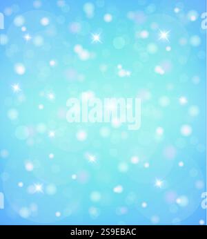Blue shining background. Christmas background with stars Stock Vector