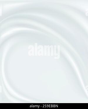 Abstract white background with waves.  Soft cloth. Stock Vector
