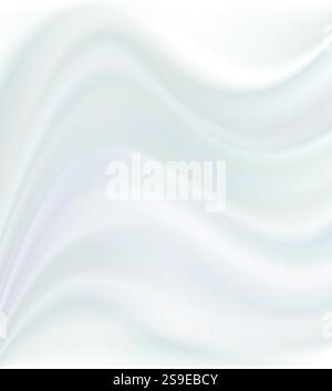 Abstract white background with waves.  Soft cloth. Stock Vector