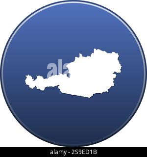 Map of Austria as a button. Stock Vector