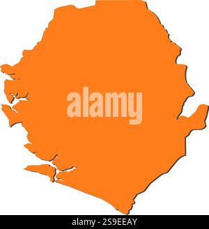 Map of Sierra Leone, filled in gray Stock Vector Image & Art - Alamy