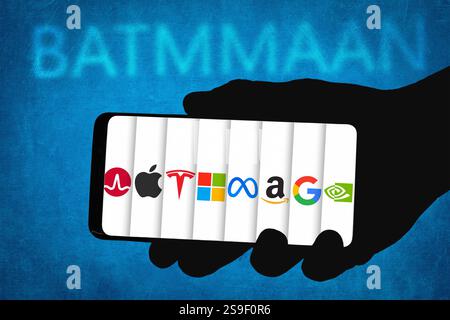 BATMMAAN - US big technology companies Stock Photo