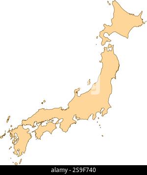 Map of Japan, shaded Stock Vector Image & Art - Alamy