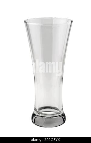 Empty beer glass isolated on white with clipping path included Stock Photo